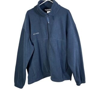 Columbia Men's Full Zip Fleece Jacket Size XXL Color Deep Navy Blue